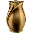 Vase à fleurs pour cimetière 50cm - Bronze, avec intérieur en cuivre - Sur pied 2566/R