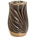 Vase pour fleurs de cimetière 20cm - Bronze, avec intérieur amovible - Sur pied 2631/P