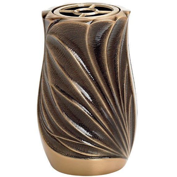 Vase pour fleurs de cimetière 20cm - Bronze, avec intérieur amovible - Vase mural 2632/P