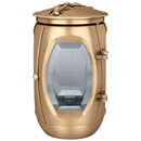 Farol portavelas para cementerio 26cm - De bronce, fijación a suelo 270243/F