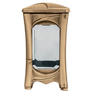 Farol portavelas para cementerio 23cm - De bronce, fijación a suelo 272237