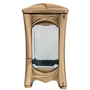 Farol portavelas para cementerio 23cm - De bronce, fijación a suelo 272237