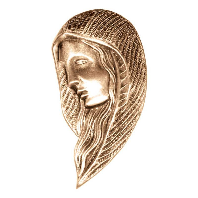 Decorazione in bronzo per lapidi - Madonna 14,5x8cm - Applicazione a parete 3009