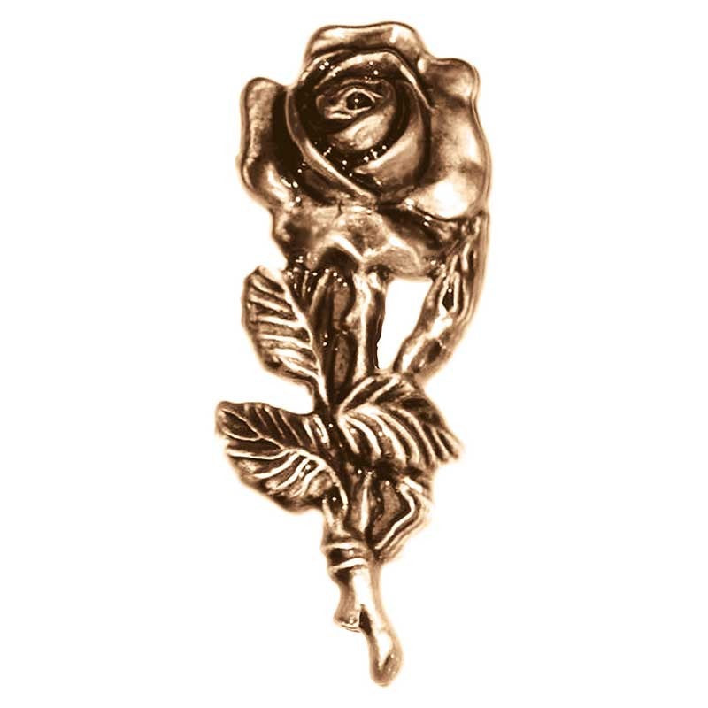 Blumendekoration für Grabsteine - Rose 10x4cm Bronze - Für Wandmontage 3022