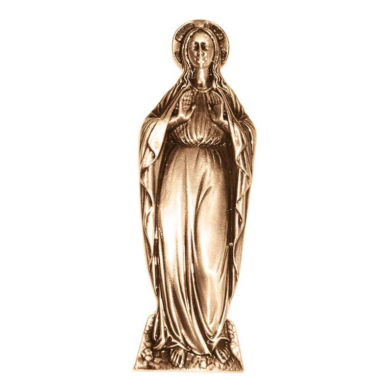 Bronzetafel Dekoration - Madonna 19,5x8cm - Wandapplikation 3052