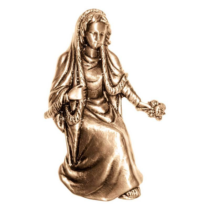 Bronzetafel Dekoration - Madonna 15x9,5cm - Wandapplikation 3056