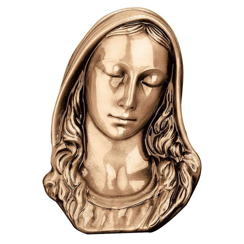 Bronzetafel Dekoration - Madonna 18x9cm - Wandanwendung 3074