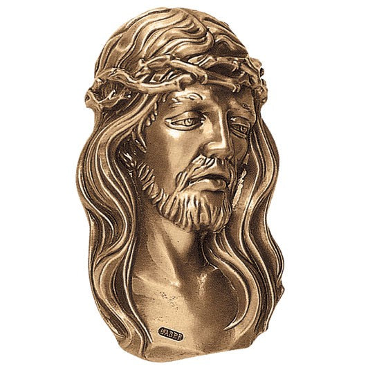 Decorazione in bronzo per lapidi - Cristo 12x21cm - Applicazione a parete 3093