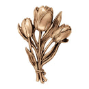 Décoration florale pour pierres tombales - Tulipes en bronze 18cm - Pour montage mural 3102