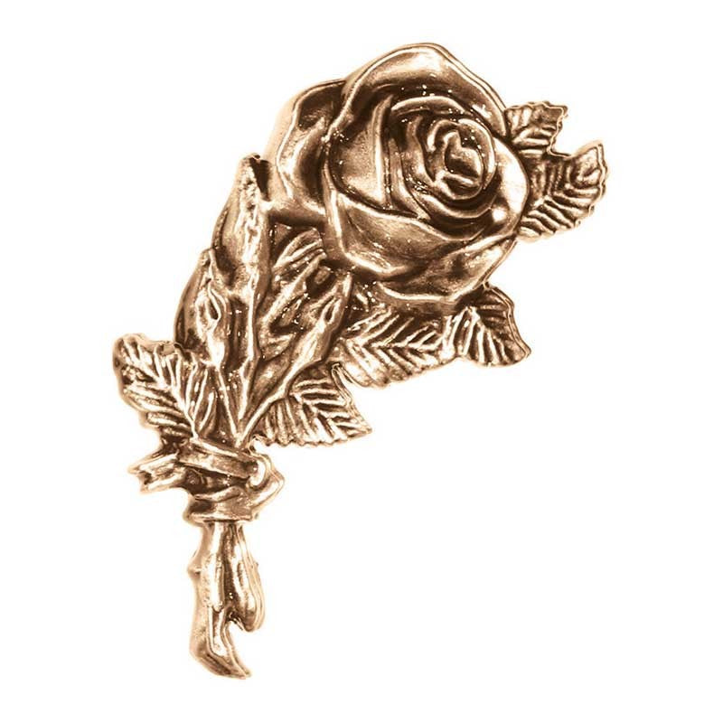 Décoration florale pour pierres tombales - Roses 12,5x7cm en bronze - Pour montage mural 3114