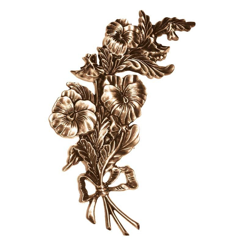 Blumendekoration für Grabsteine - Bronzeblumen 27x14cm - Für Wandmontage 3115