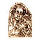 Plaque décorative en bronze - Pieta 11x7,5cm - Application murale 3137
