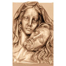 Plaque décorative en bronze - Pieta 27x18cm - Application murale 3164