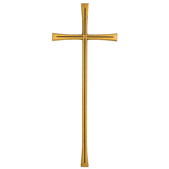 Grabsteinschmuck - Kruzifix mit Christus 19x40cm - Bronze, Wandmontage 335124/C