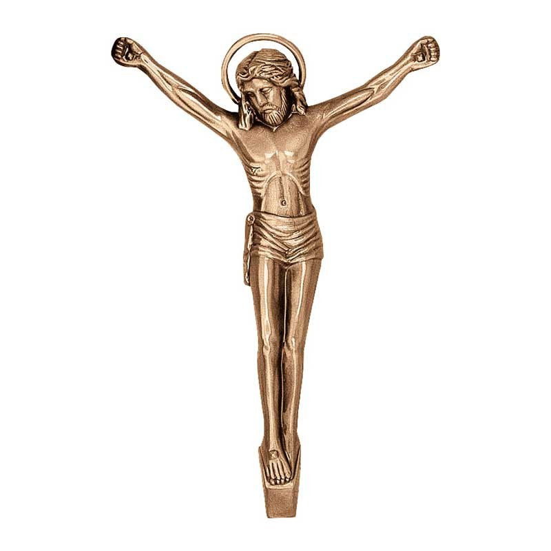 Décorations de pierres tombales - Christ crucifié 30x20cm - Bronze, montage mural 3560