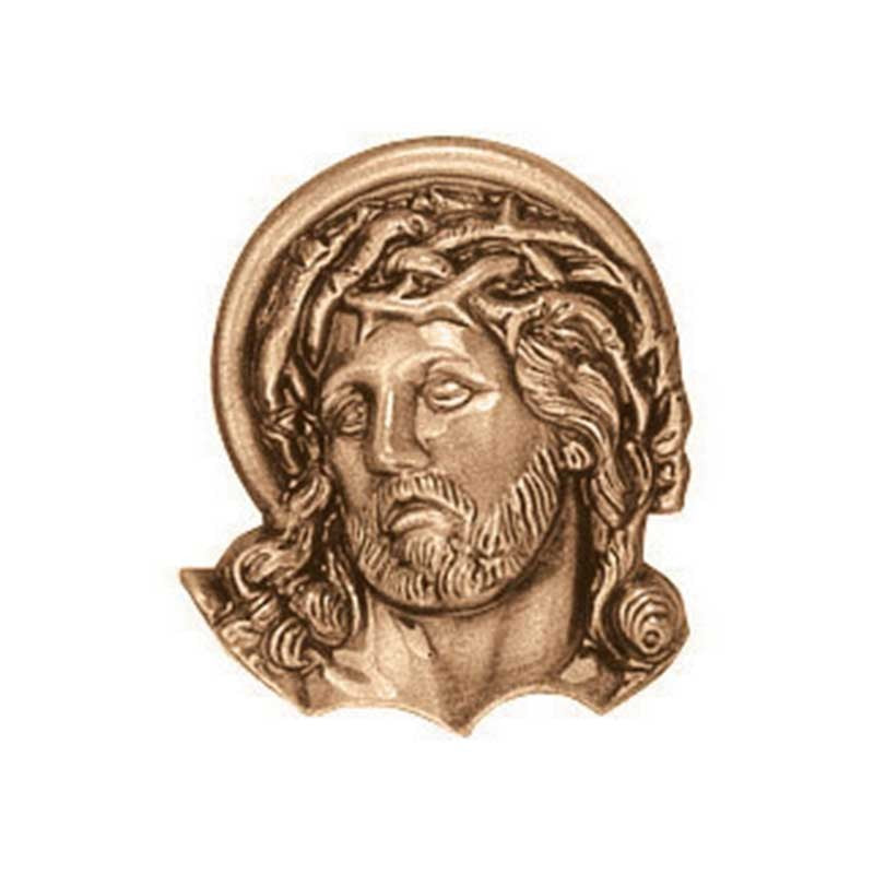 Decorazione in bronzo per lapidi - Cristo 6,5cm - Applicazione a parete 3565