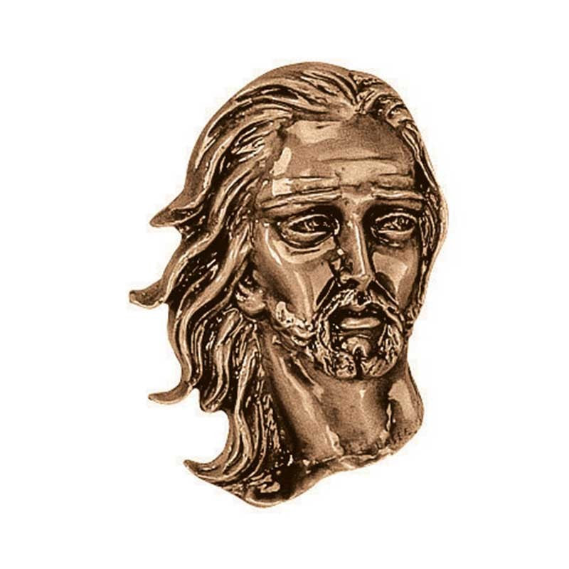Decorazione in bronzo per lapidi - Cristo 18x13cm - Applicazione a parete 3628