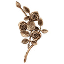 Decorazione floreale per lapidi - Rose destra 27x14cm in bronzo - Per applicazione a parete 3751-dx