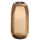 Vase à fleurs pour cimetière 20x10,5cm - Bronze, avec intérieur amovible - Montage mural 400-R1