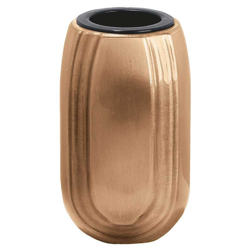 Vaso portafiori per ossari da 12,5x7,5cm - In bronzo, a terra - Con interno rimovibile in rame 707-R27