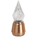 Farol luz a pilas para lápida 20x8cm - En bronce con llama de cristal tallado - De pared 431