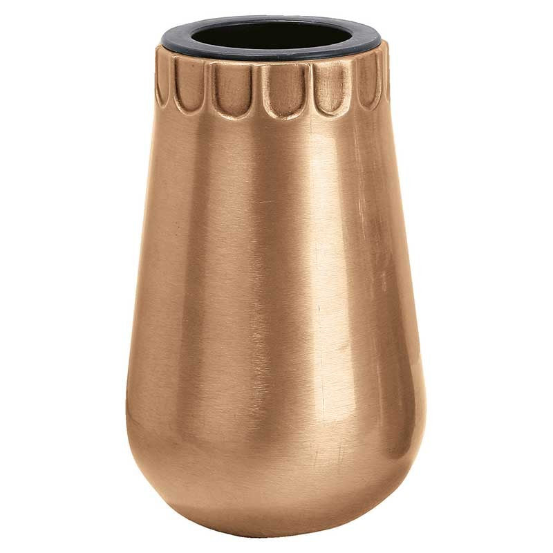 Vaso portafiori per ossari da 12,5x7cm - In bronzo, a terra - Con interno rimovibile in plastica 767-P16