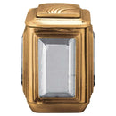 Farol portavelas para cementerio 17x10cm - De bronce, fijación a suelo 775