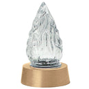 Farol luz a pilas para lápida empotrable 13x8cm - En bronce con llama de cristal tallado - De suelo 50116