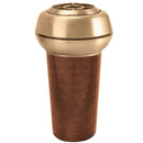 Vase de cimetière encastré 13x30cm - Bronze, avec intérieur en cuivre - Sur pied