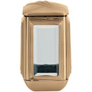 Farol portavelas para cementerio 26cm - De bronce, fijación a suelo 50210