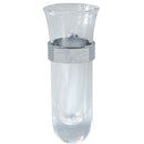 Búcaro de una sola flor 10cm - Accesorios para nichos de cementerio - De cristal y acero cromado, para pared 50340/CR