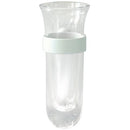 Búcaro de una sola flor 10cm - Accesorios para nichos de cementerio - De cristal y marmol Blanco, para pared 50340/MW