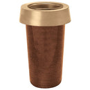 Vase à fleurs encastré pour cimetière 12x21,5cm - Bronze, avec intérieur en cuivre - Sur pied