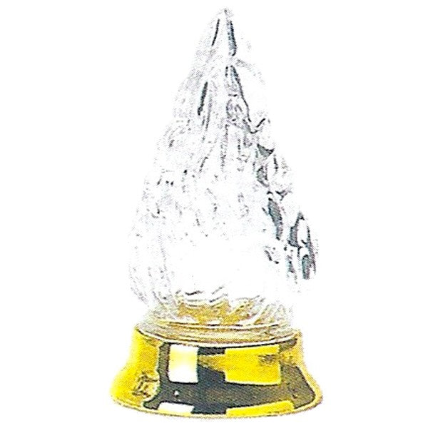 Flamme pour lampe votive 5x13cm - Flamme en cristal avec base en bronze