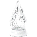 Tulipa en cristal para lamparas - Llama de cristal con base de bronce