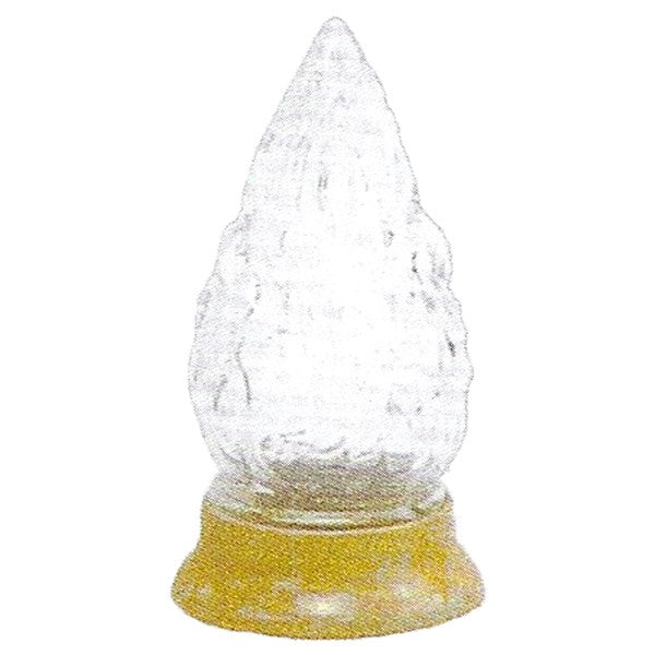 Flamme pour lampe votive 5x13cm - Flamme en cristal avec base en bronze