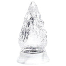 Tulipa en cristal para lamparas - Llama de cristal con base de bronce