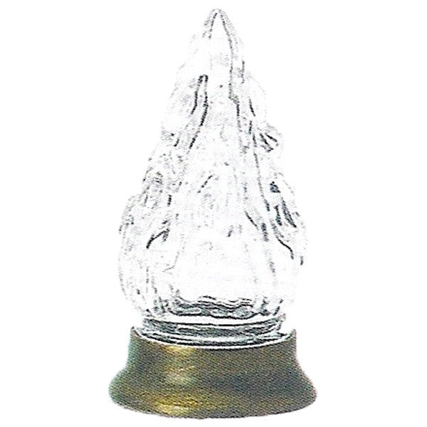 Flamme pour lampe votive 5x13cm - Flamme en cristal avec base en bronze