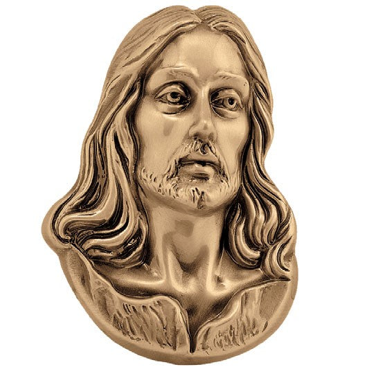 Decorazione in bronzo per lapidi - Cristo 11,5x16,5cm - Applicazione a parete 51402