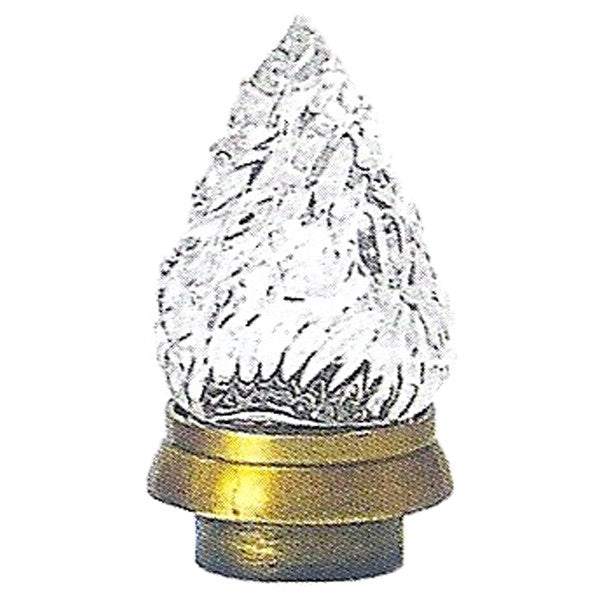 Fiamma per lampada votiva 4x9cm - Fiamma in cristallo con base cromata
