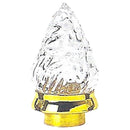 Tulipa en cristal para lamparas - Llama de cristal con base cromada