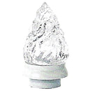 Tulipa en cristal para lamparas - Llama de cristal con base cromada