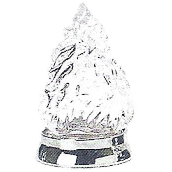 Flamme für Votivlampe 4x9cm - Kristallflamme mit Chromsockel