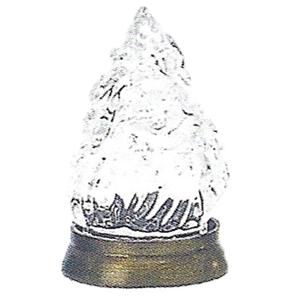 Flamme pour lampe votive 4x9cm - Flamme en cristal avec base chromée