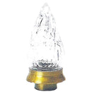 Tulipa en cristal para lamparas - Llama de cristal con base de bronce
