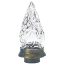 Tulipa en cristal para lamparas - Llama de cristal con base de bronce