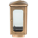 Farol portavelas para cementerio 23cm - De bronce, fijación a suelo 7168