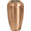 Jarrón para lapidas y nichos de cementerio 20x11,5cm - En bronce, con deposito interior - De pared 440-P4