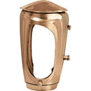 Farol portavelas para cementerio 27x16cm - De bronce, fijación a suelo 746