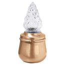 Farol luz a pilas para lápida 20x9,5cm - En bronce con llama de cristal tallado - De pared 8551